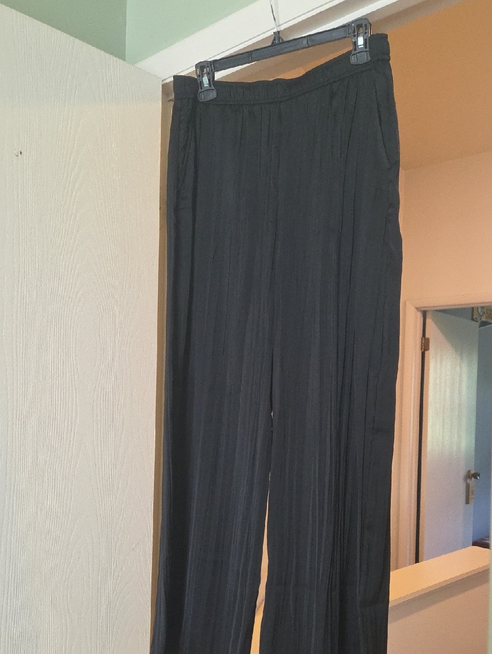GAP Women's Black Pleated Wide-Leg Trousers
